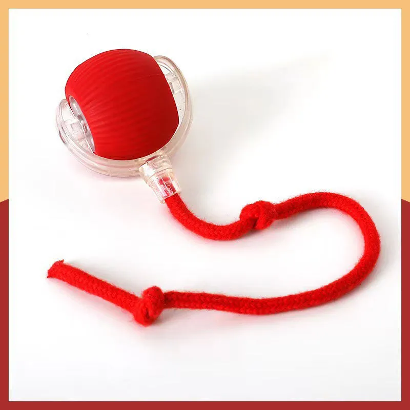 H7bdc16299a3947d3bacf983c3cf8b6d Smart Pet Toy 360° P02 Automatic Interactive Cat & Dog Rolling Ball with Rope (USB Rechargeable) - Image 1