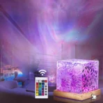 Special Atmosphere Lamp for Couples, Bedroom Mood Night Light, Bedside Flame Desktop Remote Control Rotating Water Ripple Lamp, Super Bright